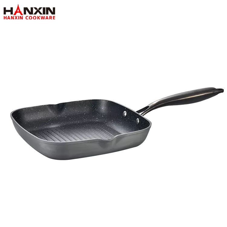 Сковорода-гриль з алюмінієвим керамічним мармуровим покриттям