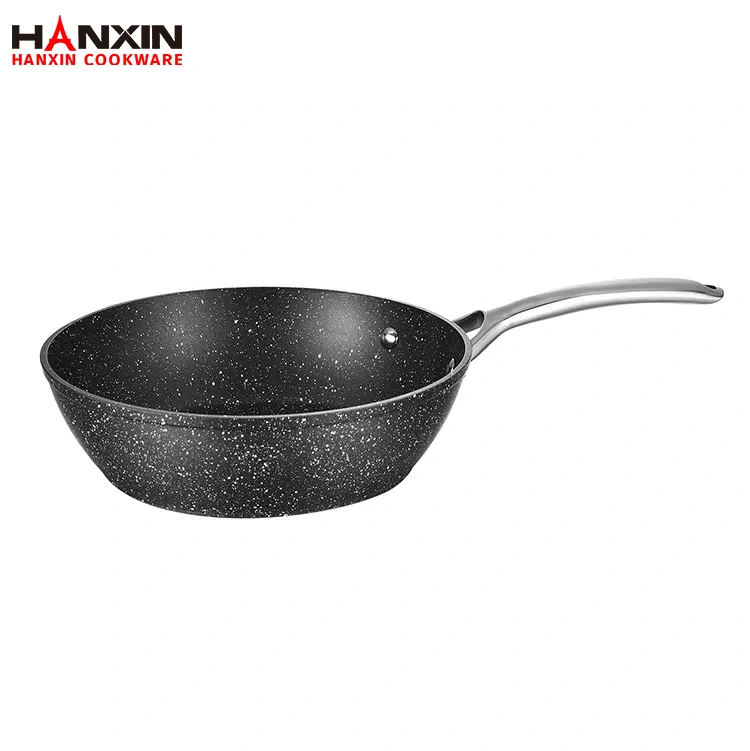 Алюмінієва сковорода з антипригарним мармуровим покриттям