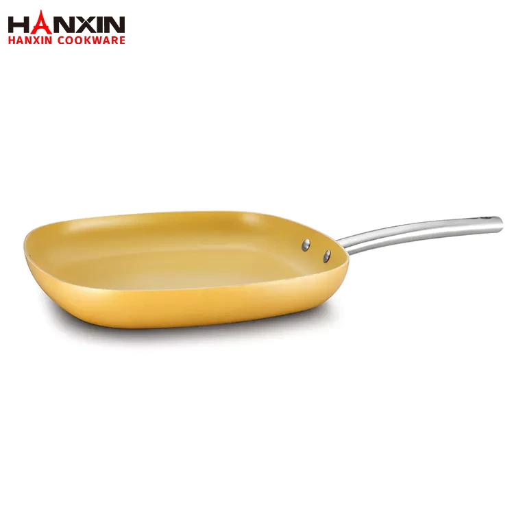 Алюмінієва пресована керамічна сковорода-гриль